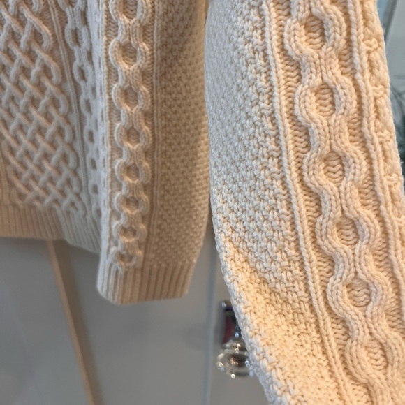 Cable Knit Cream Sweater - Picture 3 of 5